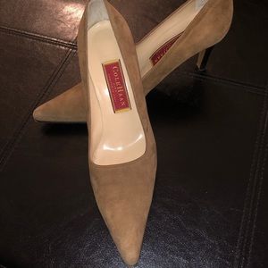 7 1/2 Tan Suede Cole Haan Heels